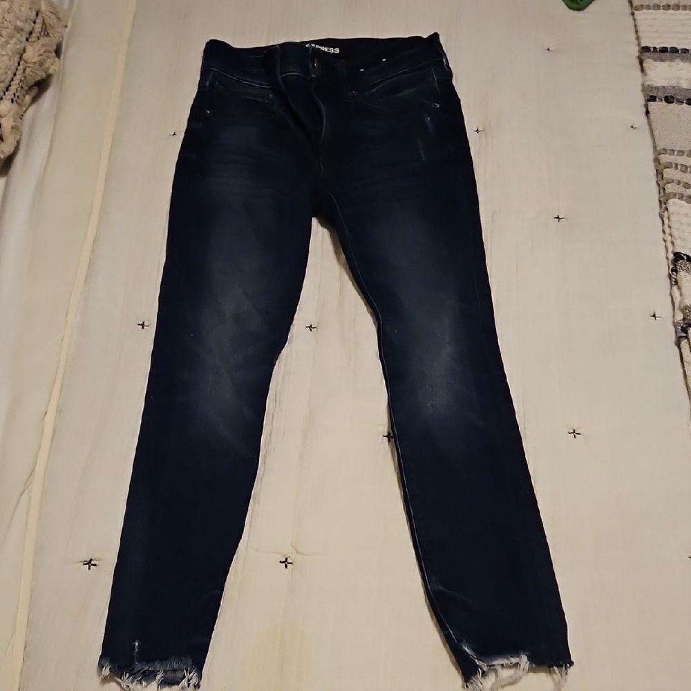 Express Dark Blue Skinny Jeans